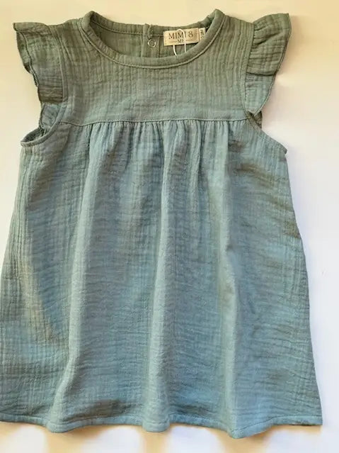 Sage Cotton Muslin Dress