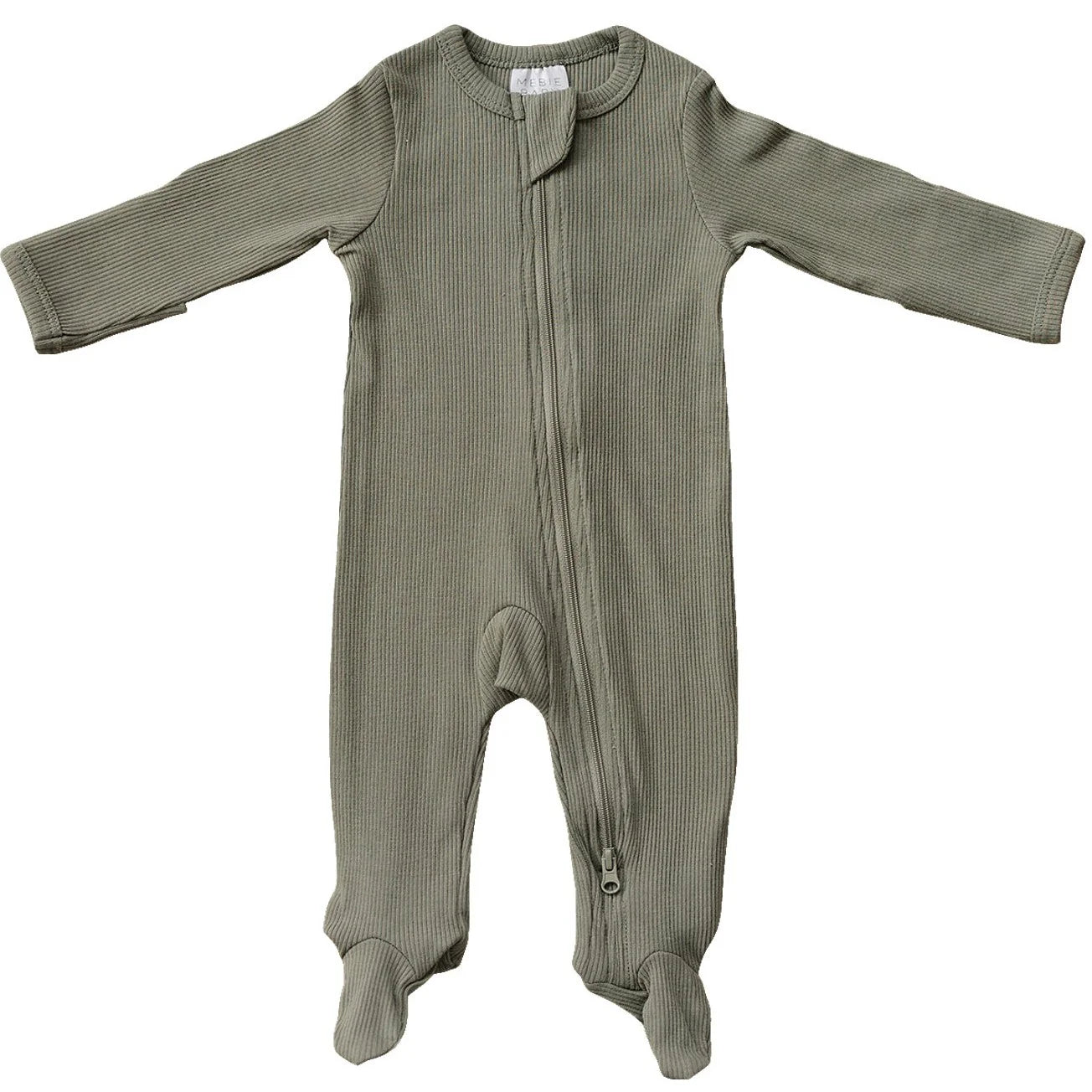 Organic Cotton Ribbed Footie (multiple colors)