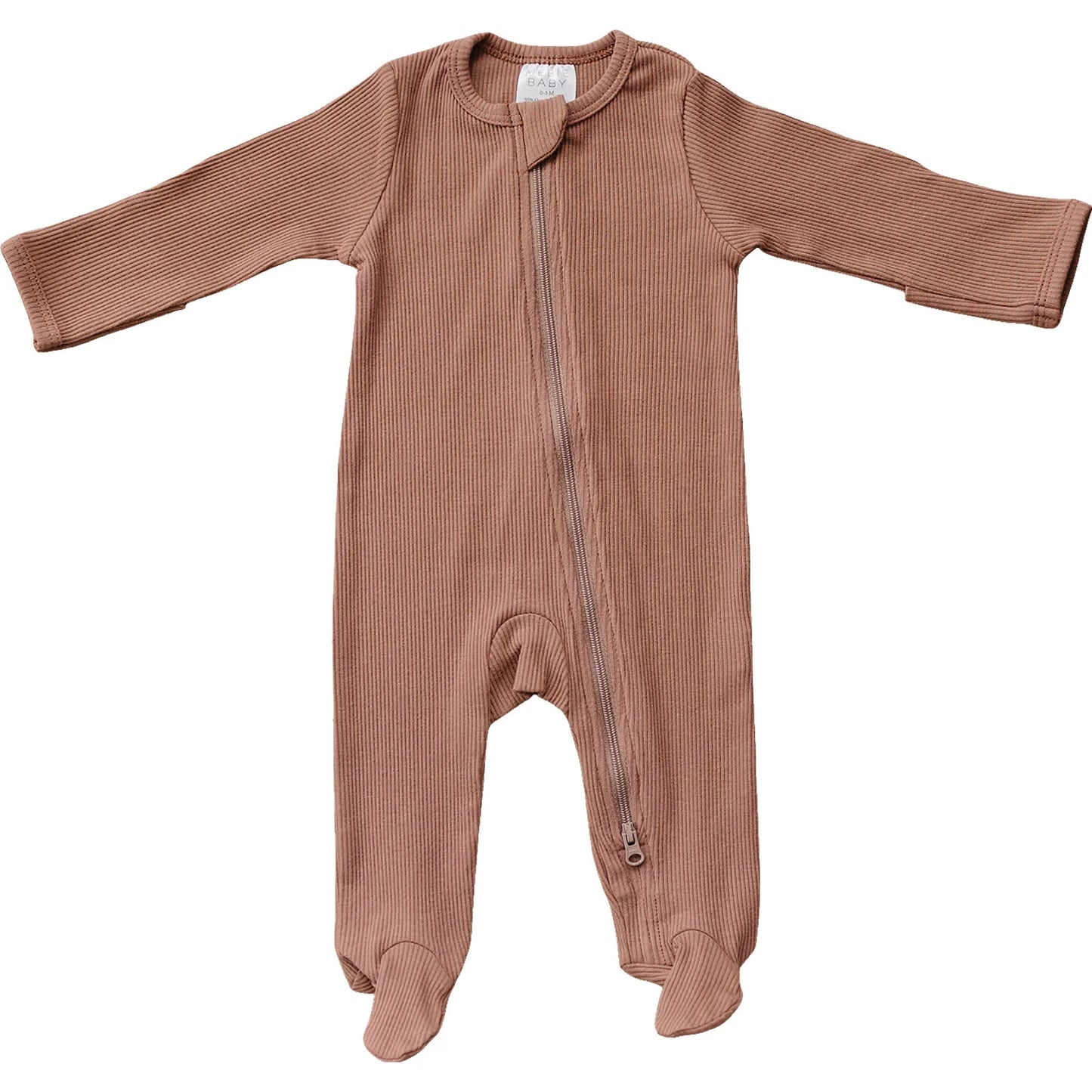 Organic Cotton Ribbed Footie (multiple colors)
