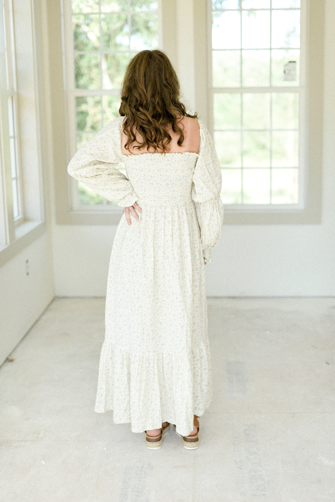 Floral Gauze Smocked Dress