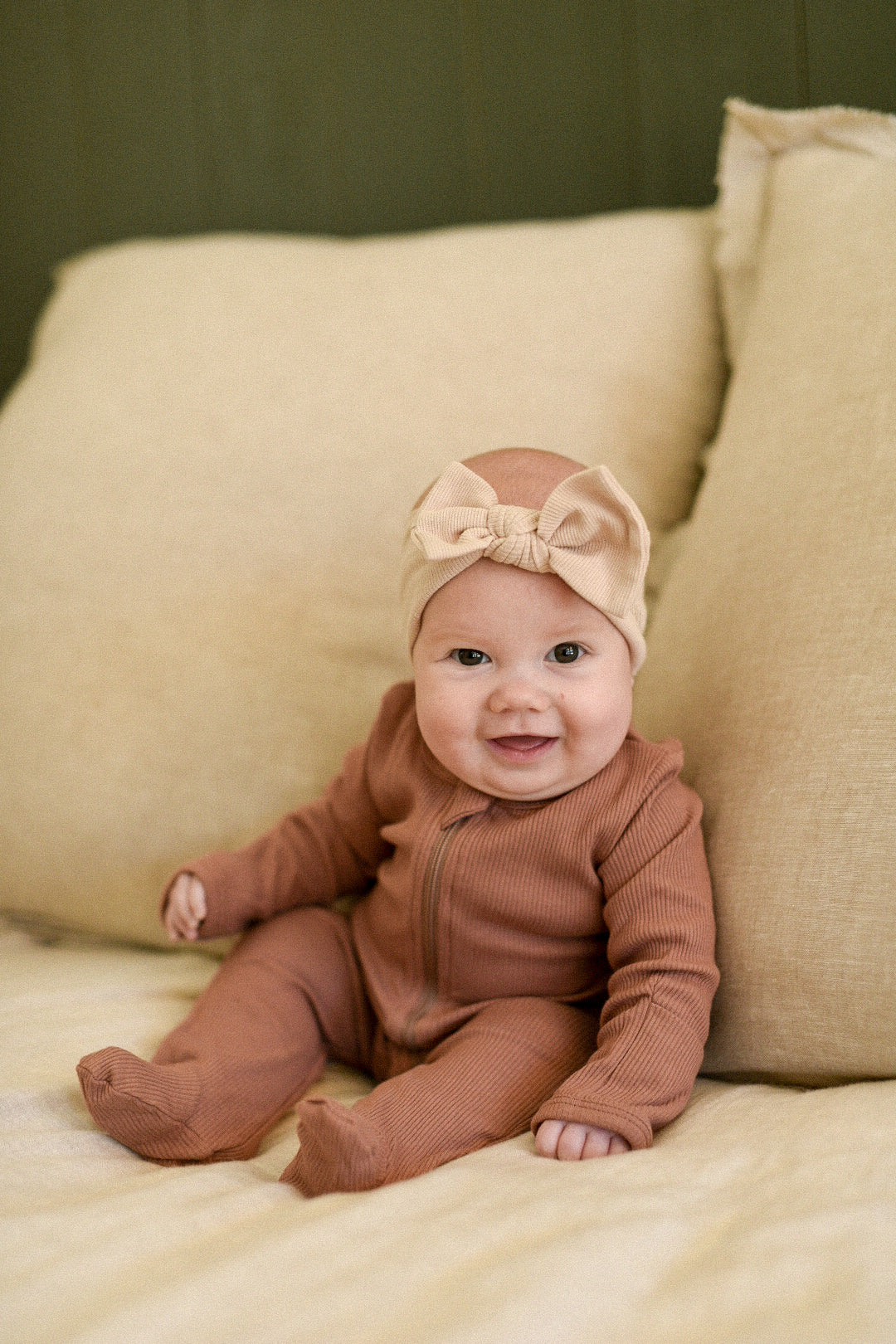 Organic Cotton Ribbed Footie (multiple colors)