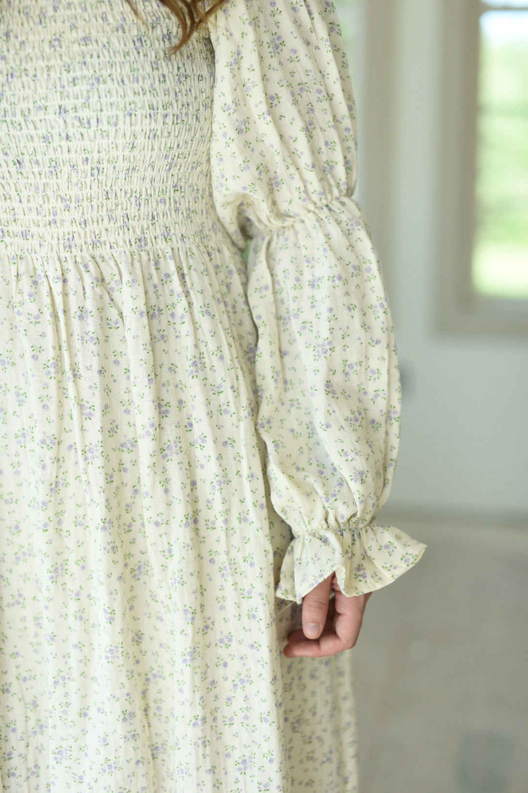 Floral Gauze Smocked Dress
