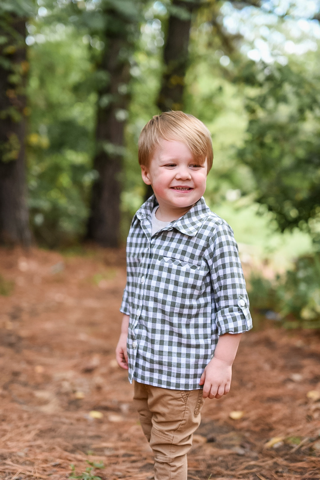 Green Gingham Shirt