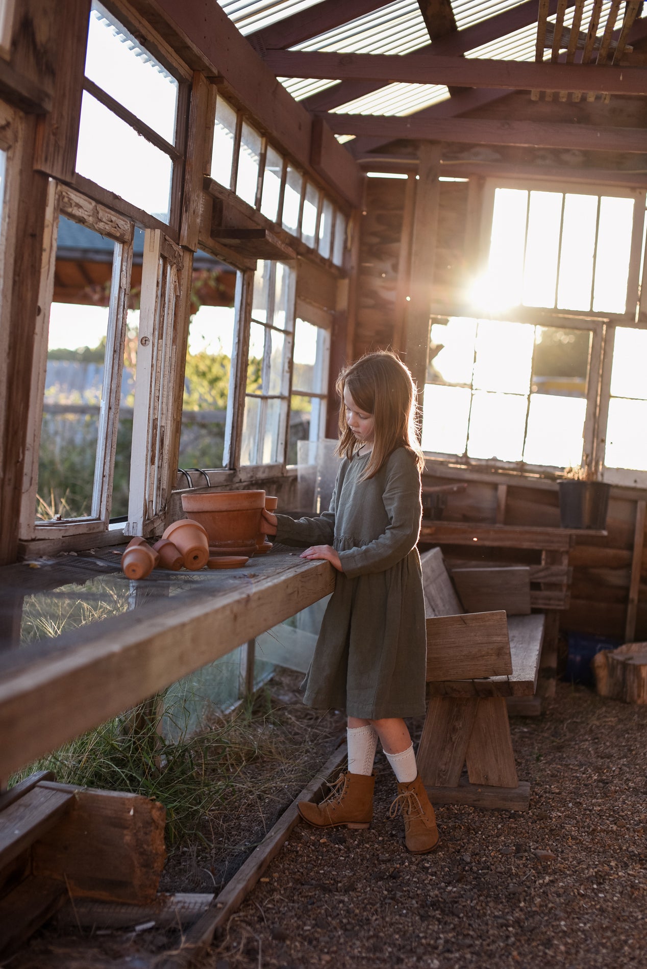 Girls Linen Lucy Dress