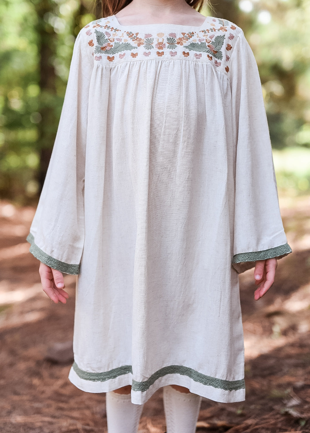 Embroidery Yoke Dress