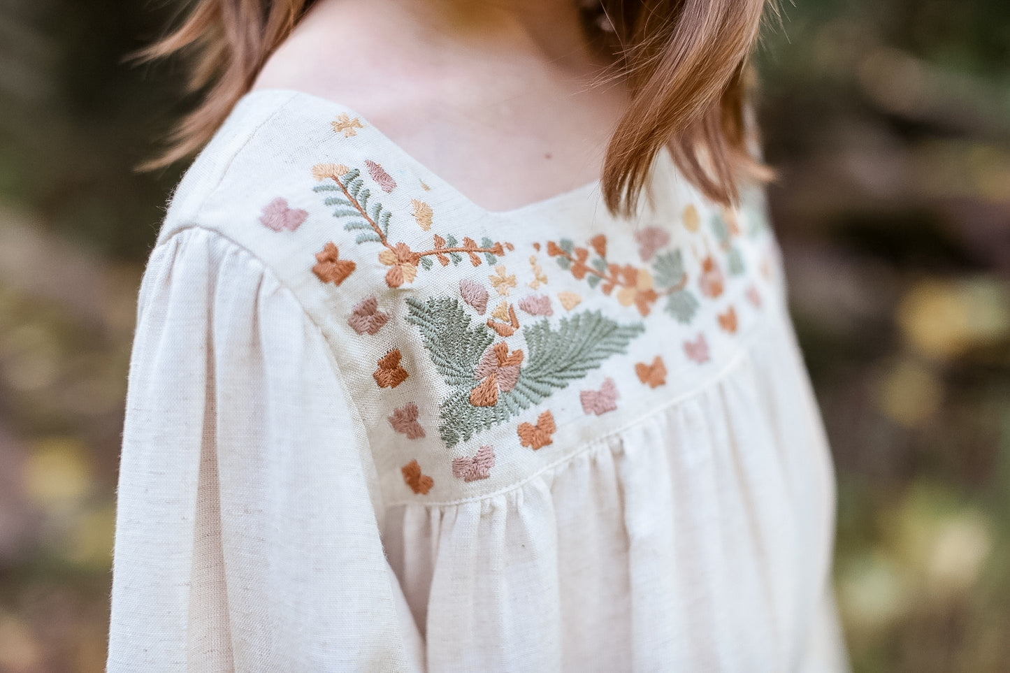 Embroidery Yoke Dress