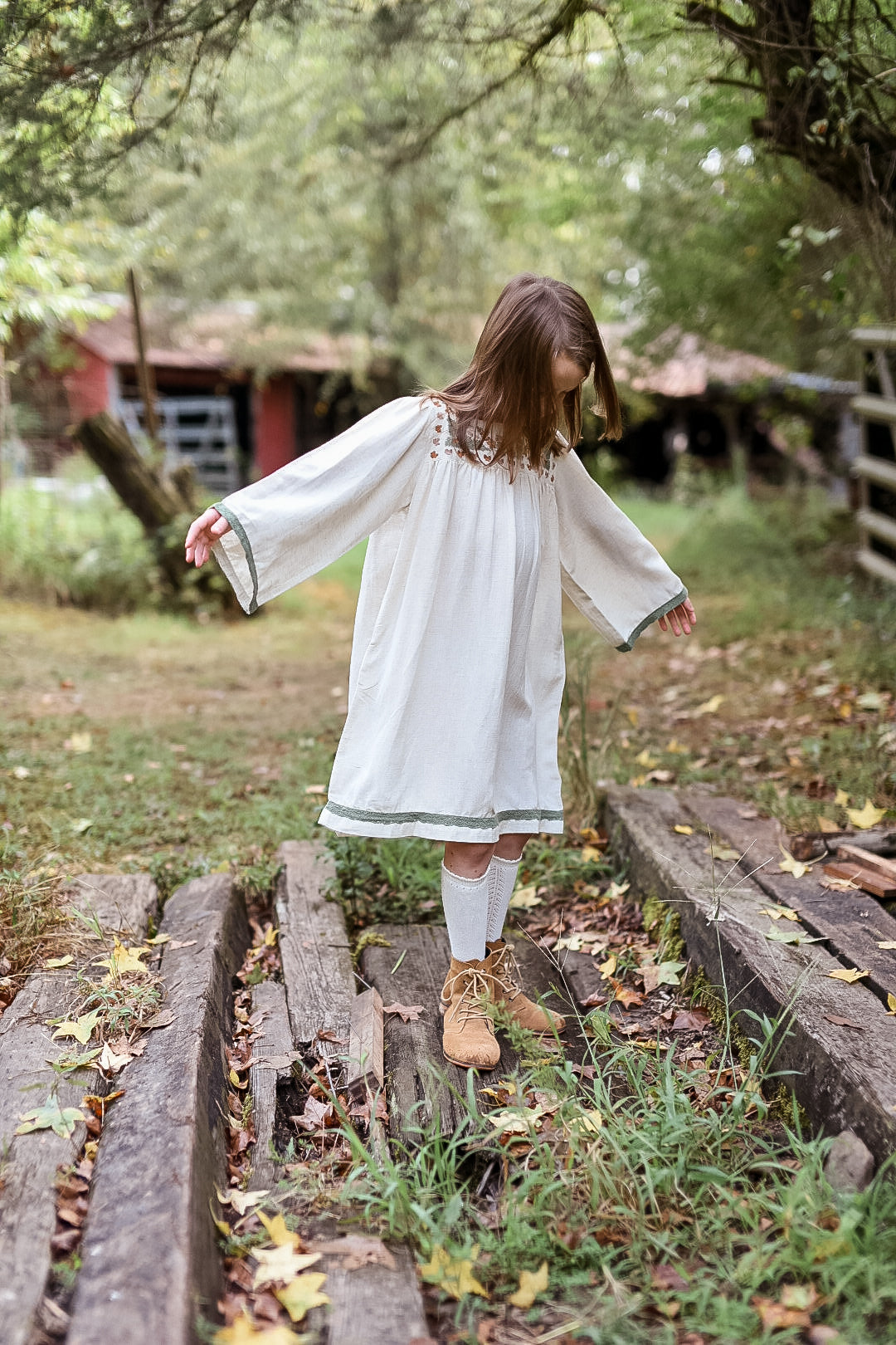 Embroidery Yoke Dress
