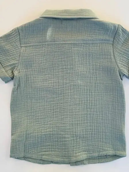 Sage Cotton Muslin Shirt